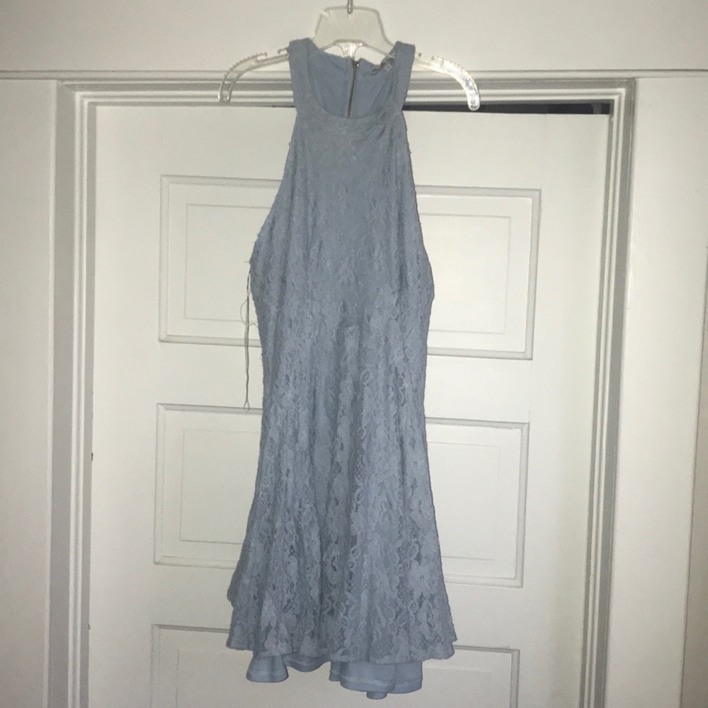 Baby blue lace dress
